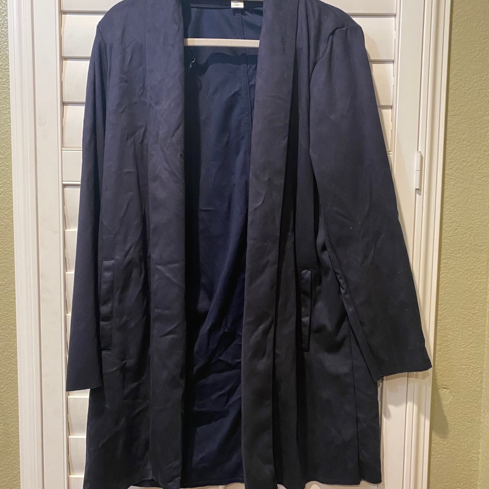 Royal blue suede coat